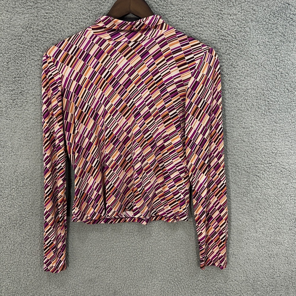 The Limited Silk‎ Blouse S Multicolor Geometric Print Retro Y2K Career Dopamine